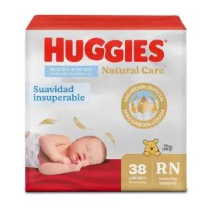 HUGGIES PAÑAL RECIEN NACIDO PRIMEROS 100 DIAS 38 UNIDAD