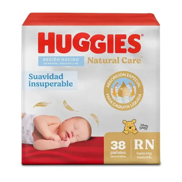 HUGGIES PAÑAL RECIEN NACIDO PRIMEROS 100 DIAS 38 UNIDAD