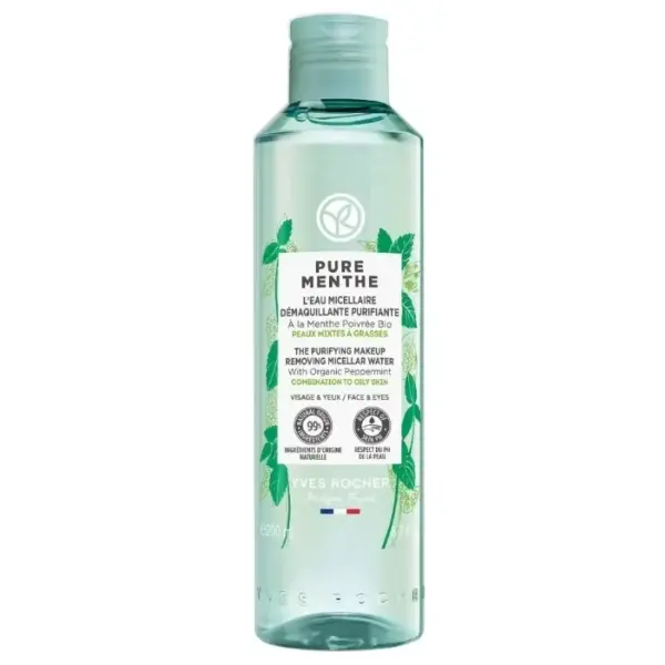 YVES ROCHER PURE MENTHE AGUA MICELAR DESMAQUILLANTE PURIFICANTE 200ML
