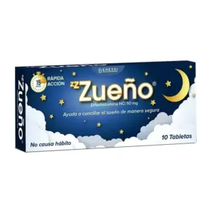 ZZZUEÑO HCI 50MG 10 TAB