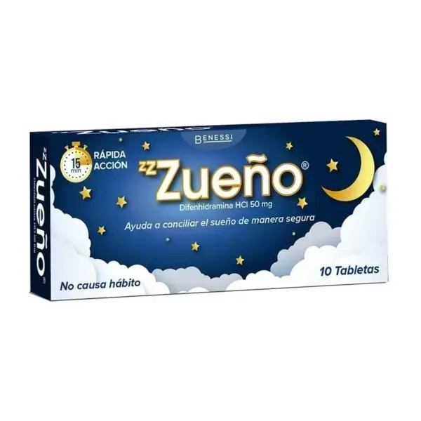 ZZZUEÑO HCI 50MG 10 TAB