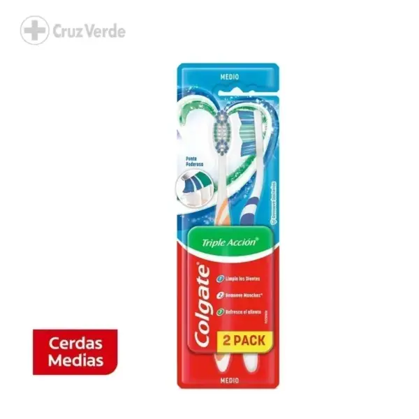 COLGATE CEPILLO DENTAL TRIPLE ACCION MEDIO 1 UNIDAD