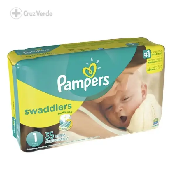 PAMPERS PAÑAL SWADDLERS 32 UNIDAD TALLA 1