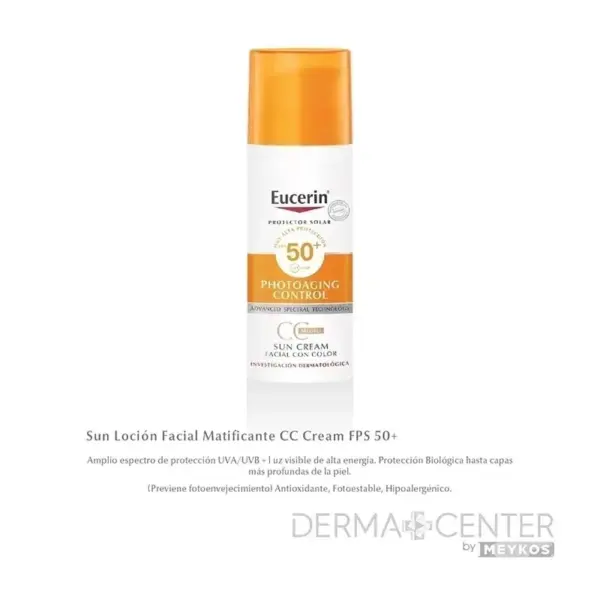 EUCERIN PROTECTOR SOLAR PHOTOAGING CONTROL ANTIEDAD TONO MEDIO SPF50+ 50ML CREMA FACIAL