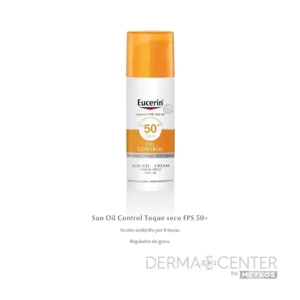 EUCERIN PROTECTOR SOLAR OIL CONTROL TOQUE SECO SPF50+ 50ML CREMA FACIAL