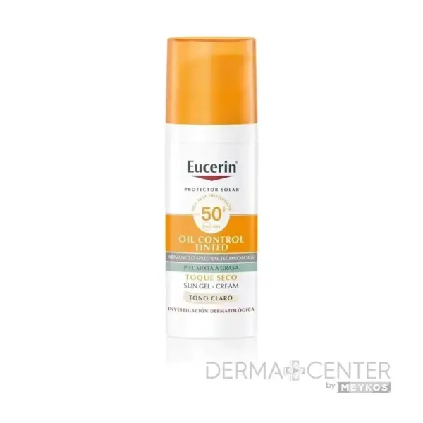 EUCERIN PROTECTOR SOLAR TOQUE SECO TONO CLARO SPF50+ 50ML GEL-CREMA FACIAL